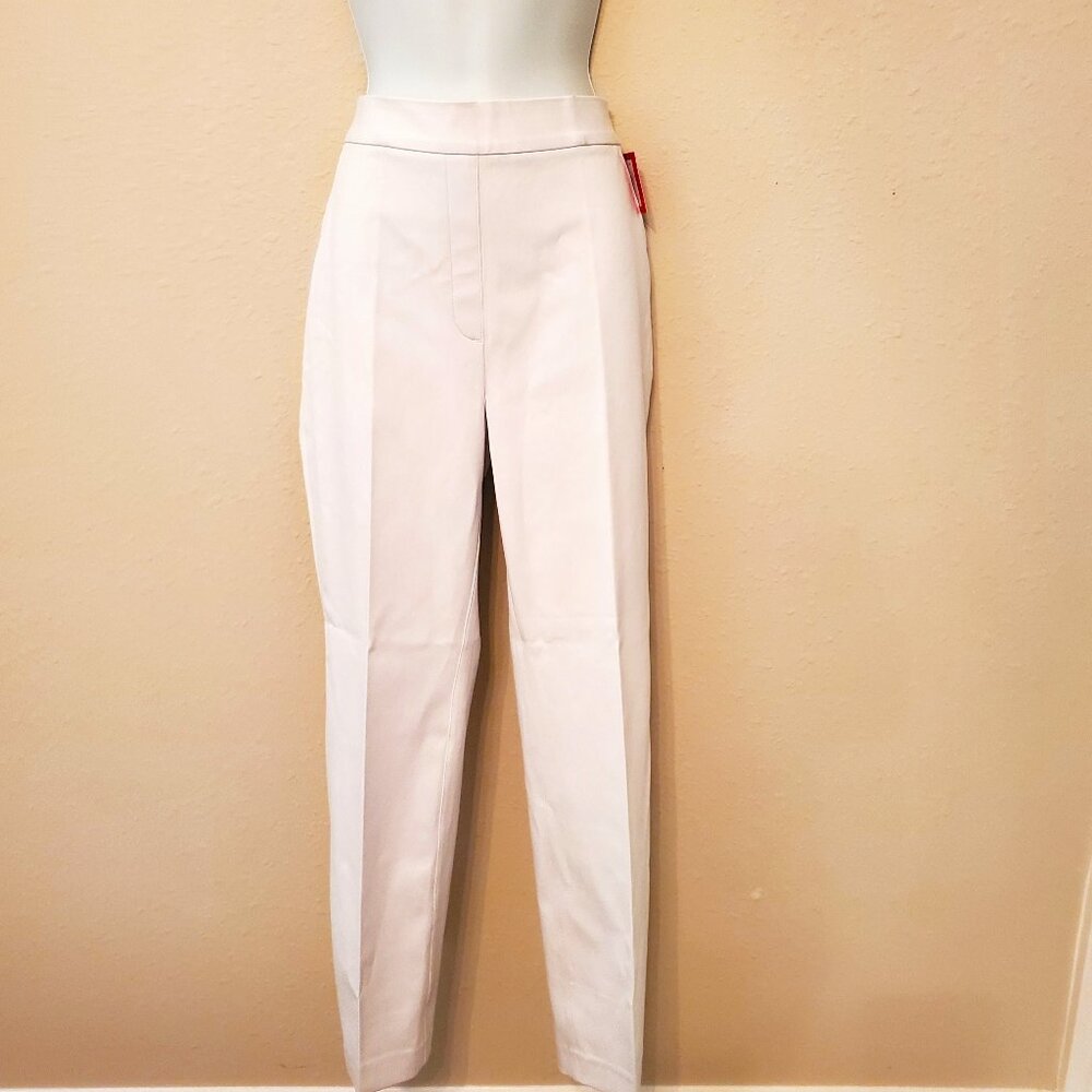 SPANX Women's Classic White high Rise Slim Straight Pants Size L/12